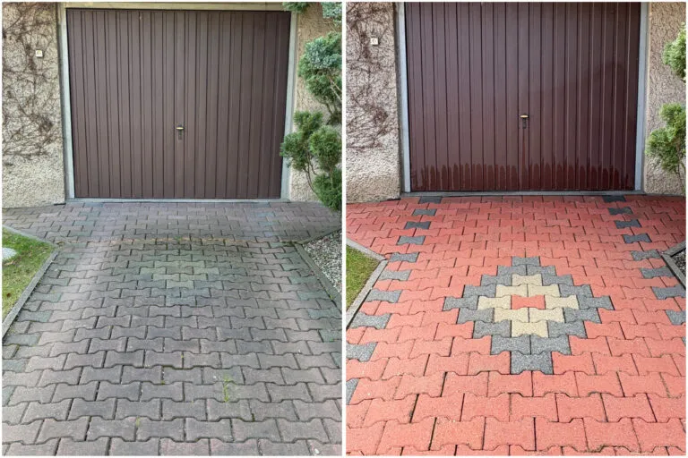 Maków Mazowiecki — podjazd 130 m² przed i po myciu